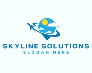 Travel Sky Airplane logo design