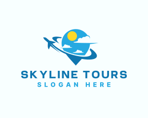 Travel Sky Airplane logo