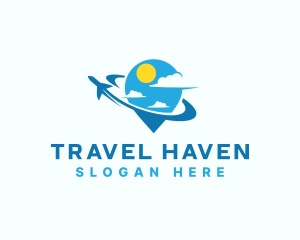 Travel Destination Airplane logo