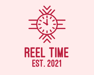 Red Time Wristwatch  logo design