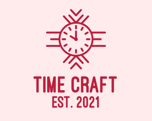 Red Time Wristwatch  logo design