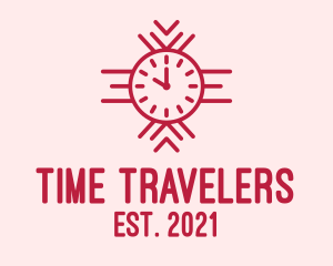 Red Time Wristwatch  logo design