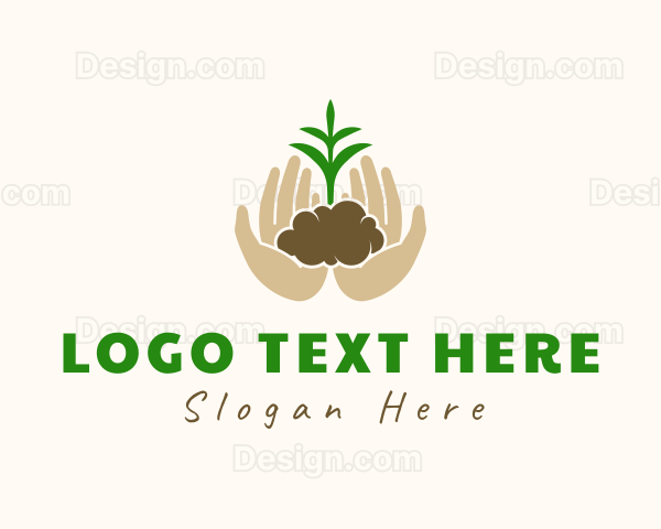 Hands Plant Soil Logo