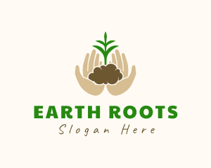 Hands Plant Soil logo design