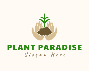 Hands Plant Soil logo design