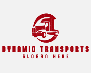 Red Haulage Truck logo design