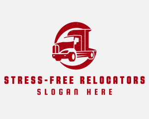 Red Haulage Truck logo design