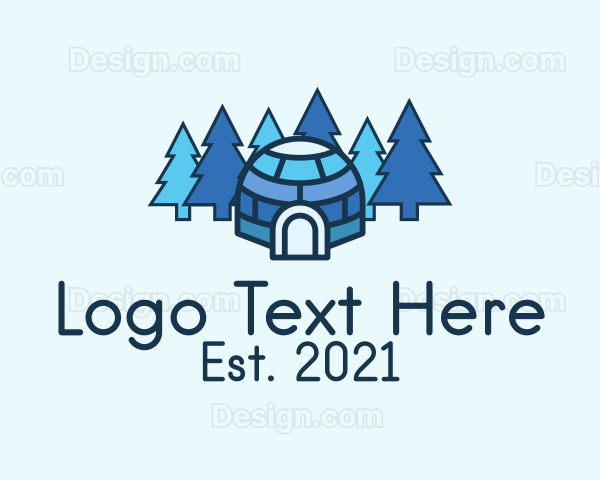 Blue Winter Igloo Logo