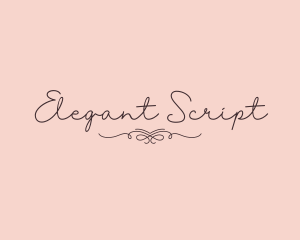 Elegant Feminine Script logo design