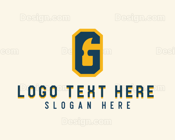 Hammer Tool Letter G Logo