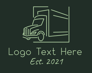 Green Garbage Truck  logo