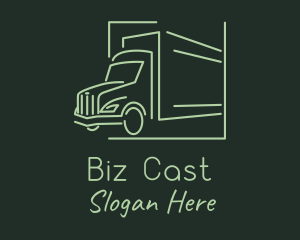 Green Garbage Truck  Logo