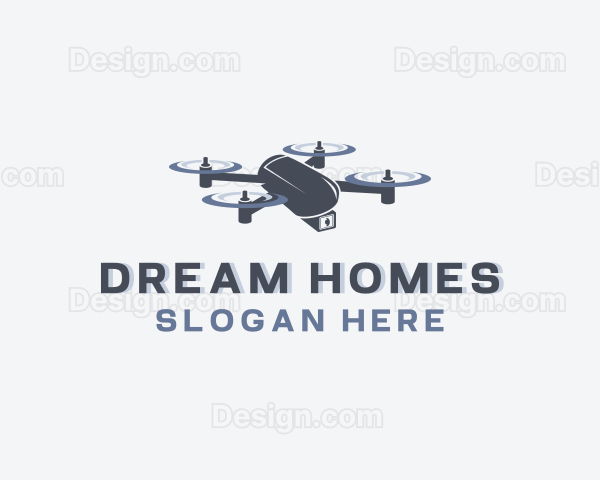 Aerial Drone Flying Logo