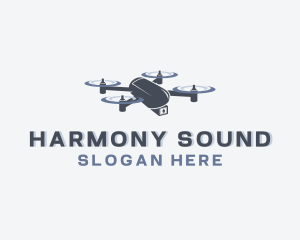 Aerial Drone Flying Logo