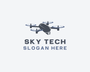 Aerial Drone Flying logo design