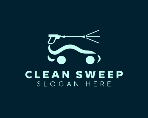 Car Pressure Washer Cleaning logo design