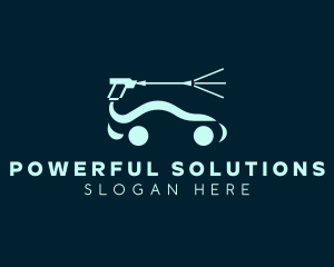 Car Pressure Washer Cleaning logo design