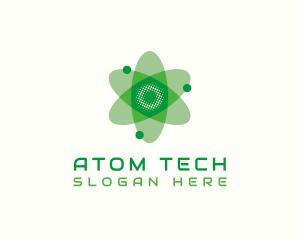 Biotech Atom Flower logo design