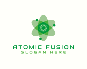 Biotech Atom Flower logo design