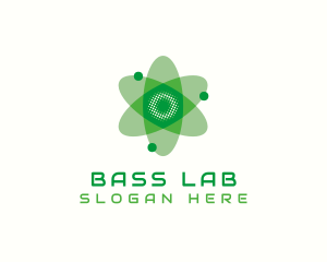 Biotech Atom Flower logo design