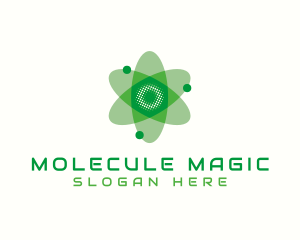 Biotech Atom Flower logo design