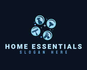 Housekeeping Cleaning Maintenance logo design