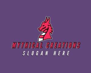 Mythical Dragon Avatar logo design