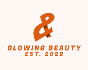 Orange Ampersand Lettering logo