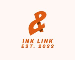 Orange Ampersand Lettering logo