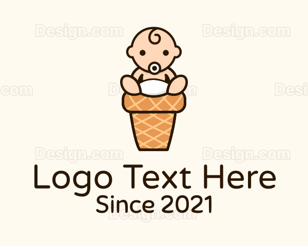 Sitting Baby Cone Logo