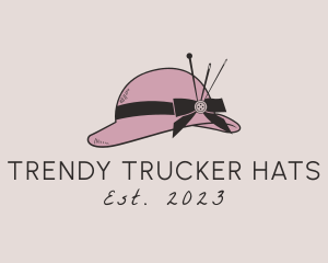 Woman Fedora Hat logo design