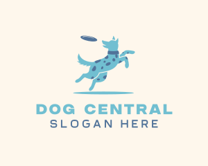 Dog Pet Frisbee logo design