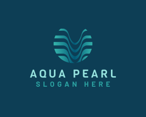 Wave Fluid Aqua logo design