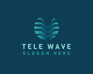 Wave Fluid Aqua logo design