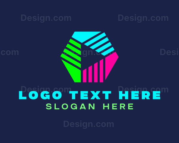 Neon Play  Button Logo