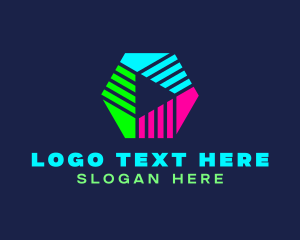 Neon Play  Button logo