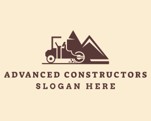 Mountain Road Roller Machine logo design