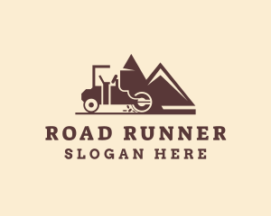 Mountain Road Roller Machine logo design