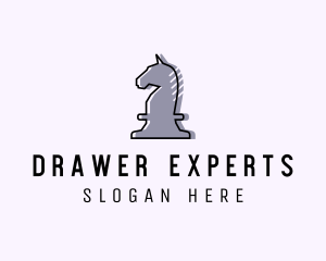 Chess Piece Horse Knight logo design