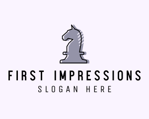 Chess Piece Horse Knight logo design