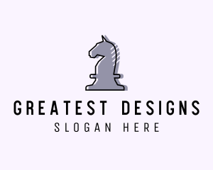 Chess Piece Horse Knight logo design