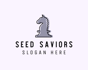 Chess Piece Horse Knight logo design