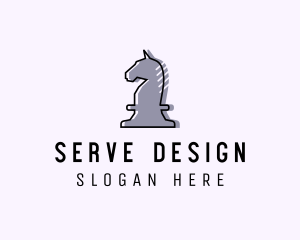 Chess Piece Horse Knight logo design