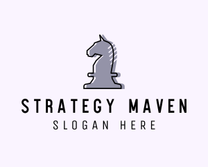 Chess Piece Horse Knight logo design