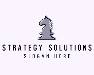 Chess Piece Horse Knight logo design