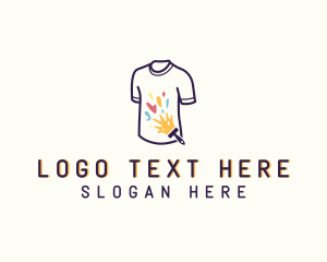 Paint Brush Tshirt Printing Logo