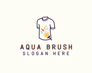 Paint Brush Tshirt Printing logo design