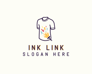 Paint Brush Tshirt Printing logo design