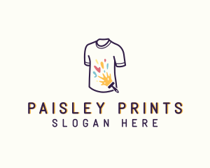 Paint Brush Tshirt Printing logo design