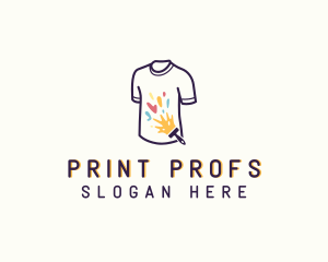 Paint Brush Tshirt Printing logo design